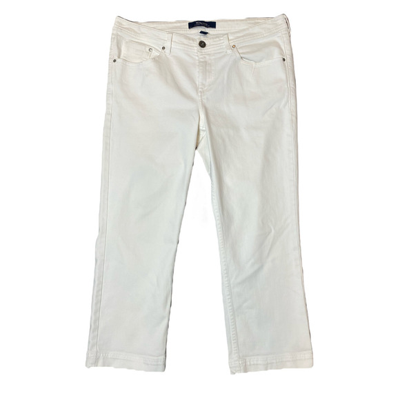 Tommy Bahama White Cropped Jeans Size 14 - Picture 1 of 4